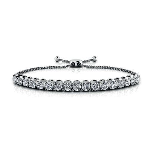 Petite Diamond Bolo Tennis Bracelet .55cttw