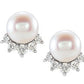 Diamond and Pearl Petite Studs - White, Rose or Yellow
