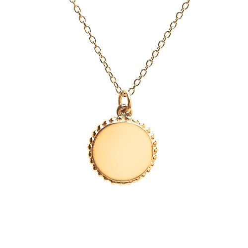 Round Engravable Dot Pendant