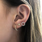 Diamond Small Huggie Hoops  - White, Rose or Yellow