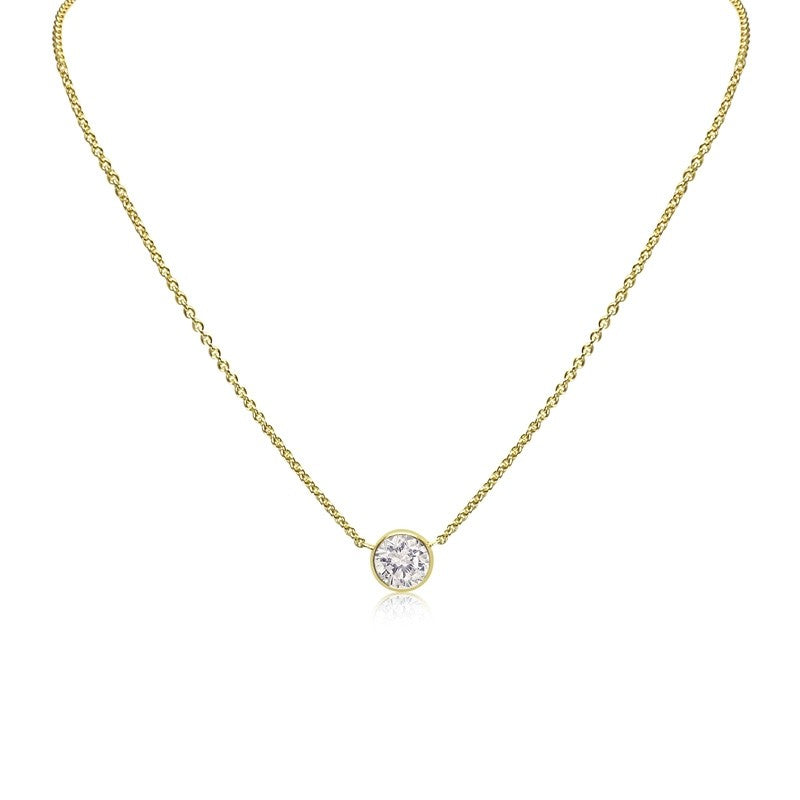 Floating Diamond Bezel Pendant 1.51ct