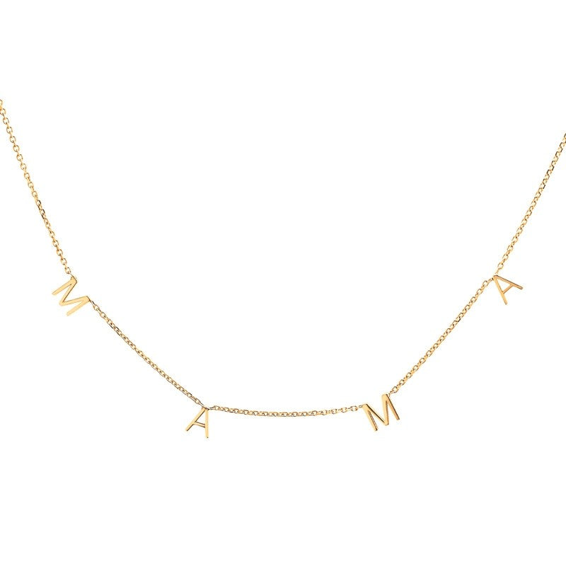 Gold Letters Pendant