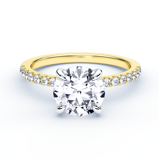 Round Diamond Ring With Diamond Band